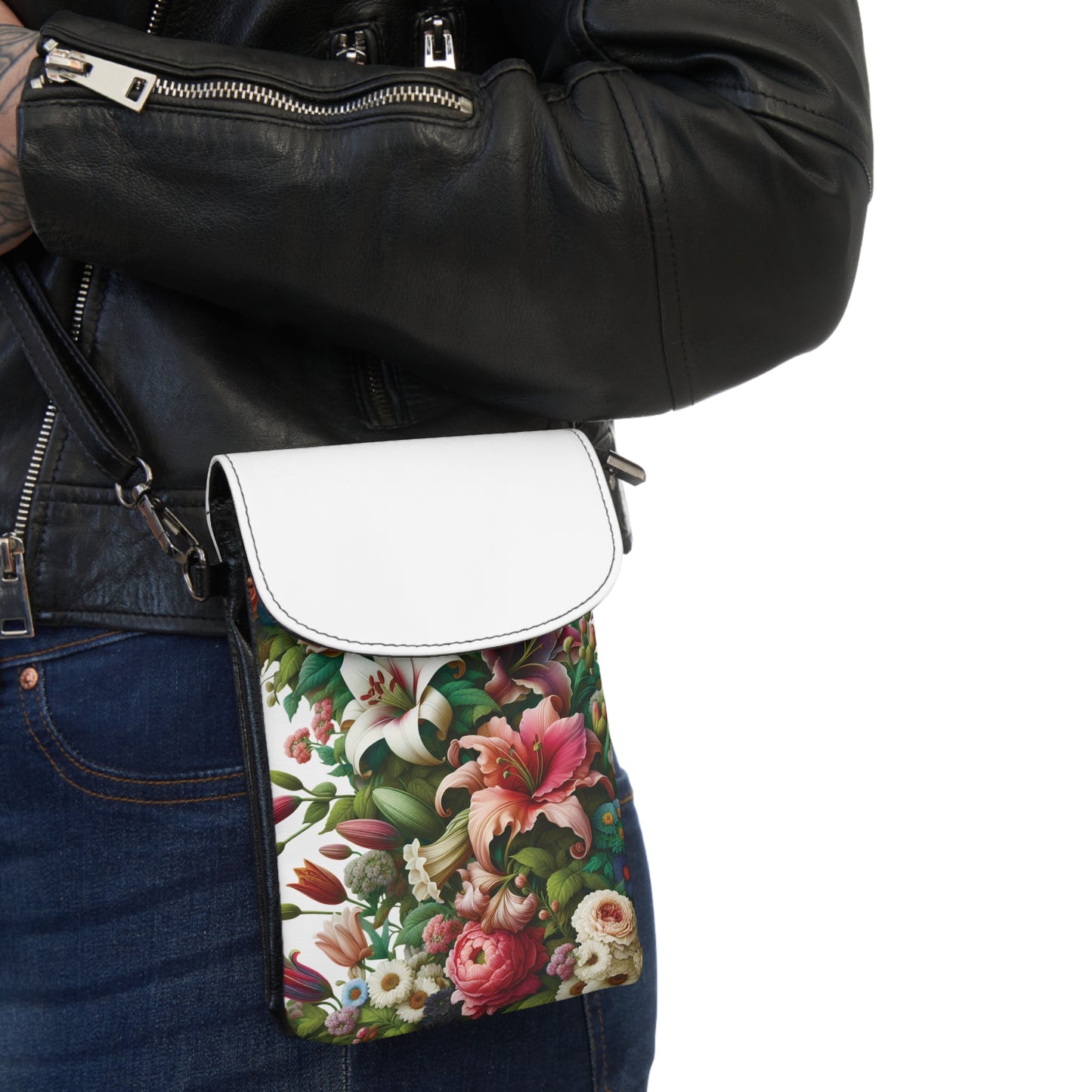 Phone Wallet - Lily Floral Pattern