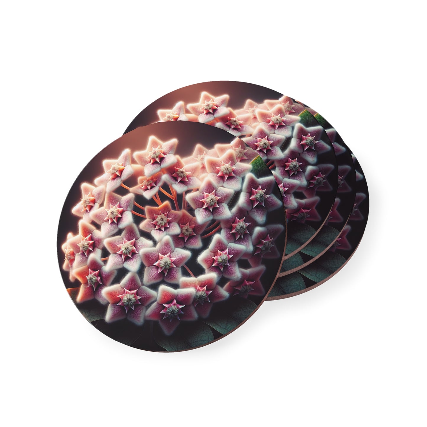Hoya Bloom Drink Coasters, Botanical Home Decor, Gift for Plant Lovers, Housewarming Present, Table Protection,