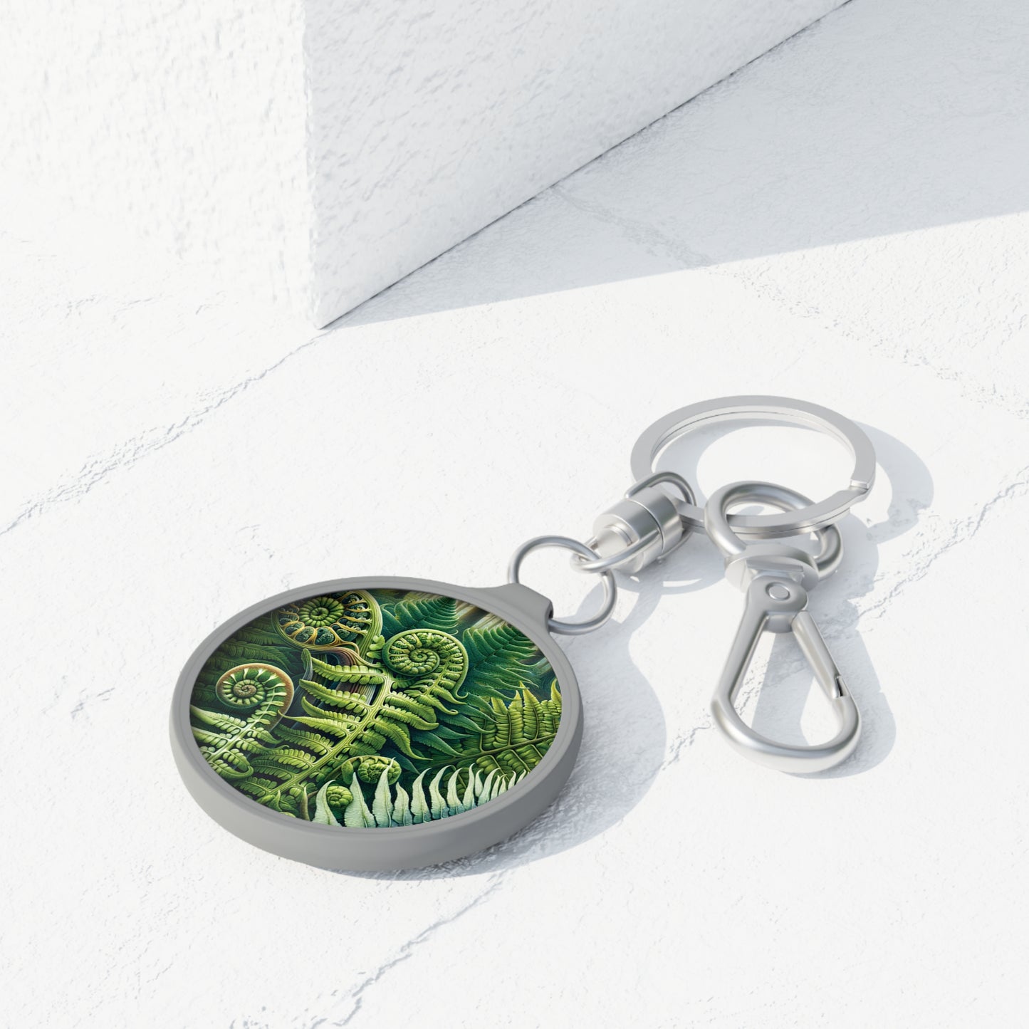 Keyring Tag - Fern Leaves