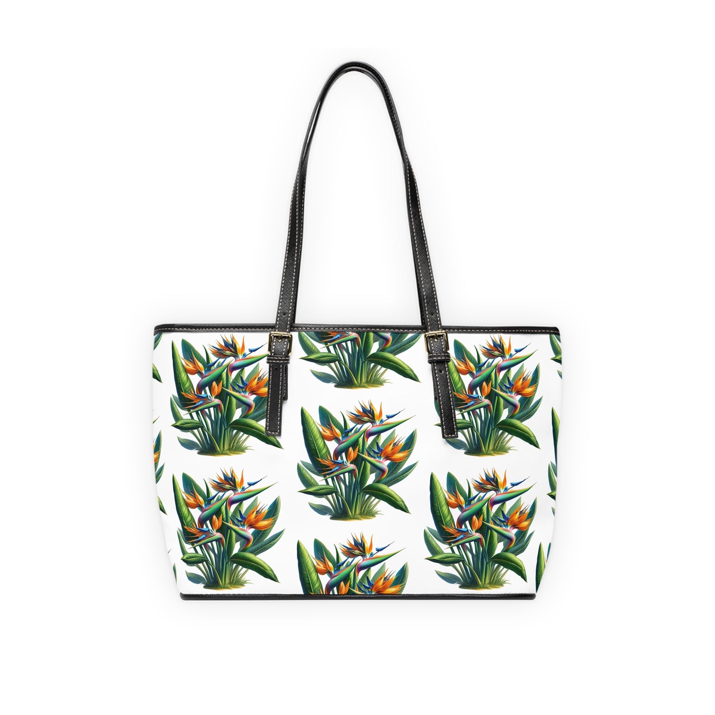 Shoulder Bag - Exotic Bird of Paradise Pattern, Tropical Purse, Vegan Leather Tote, Summer Handbag, Boho Chic Crossbody Bag