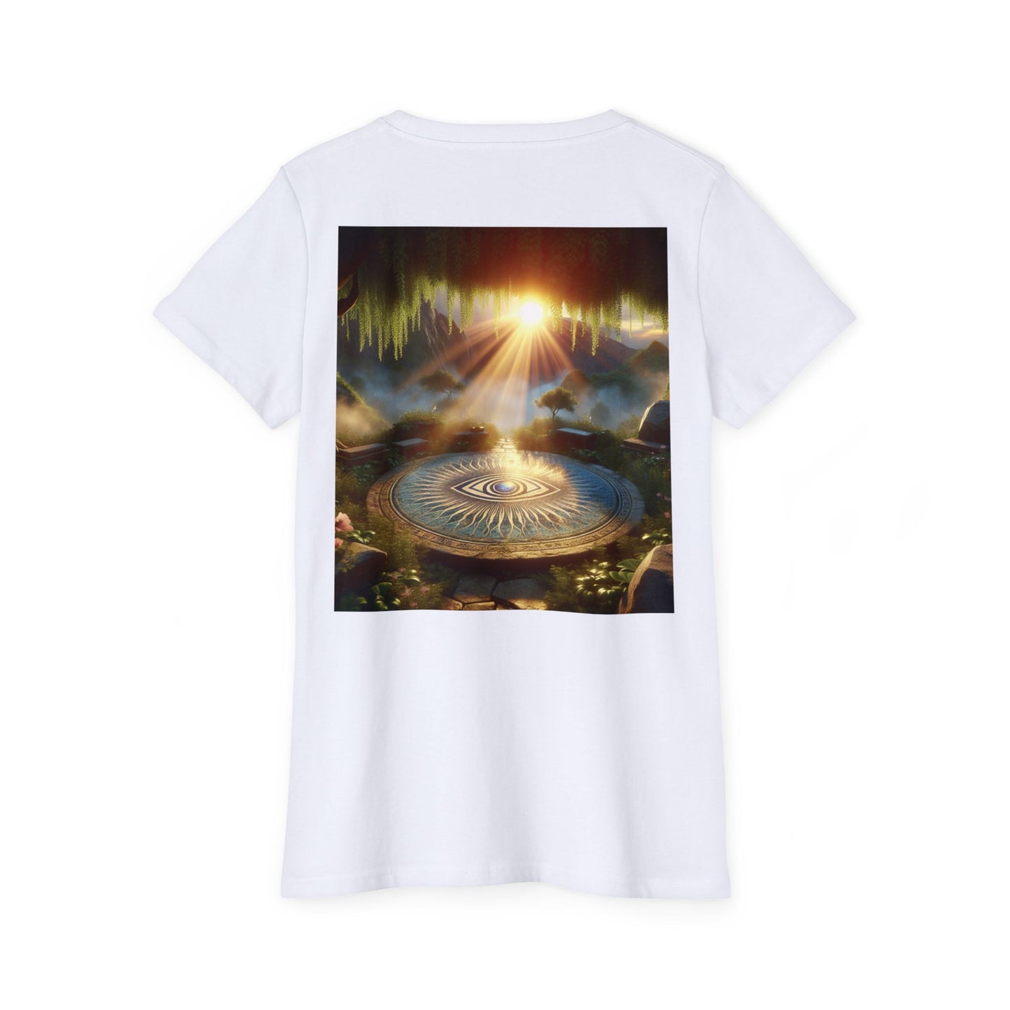 Women’s Organic Short Sleeve T-Shirt with Mystic Sunrise Design