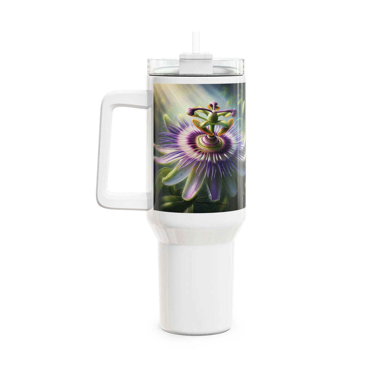 40oz Tumbler - Passionflower Bloom Design