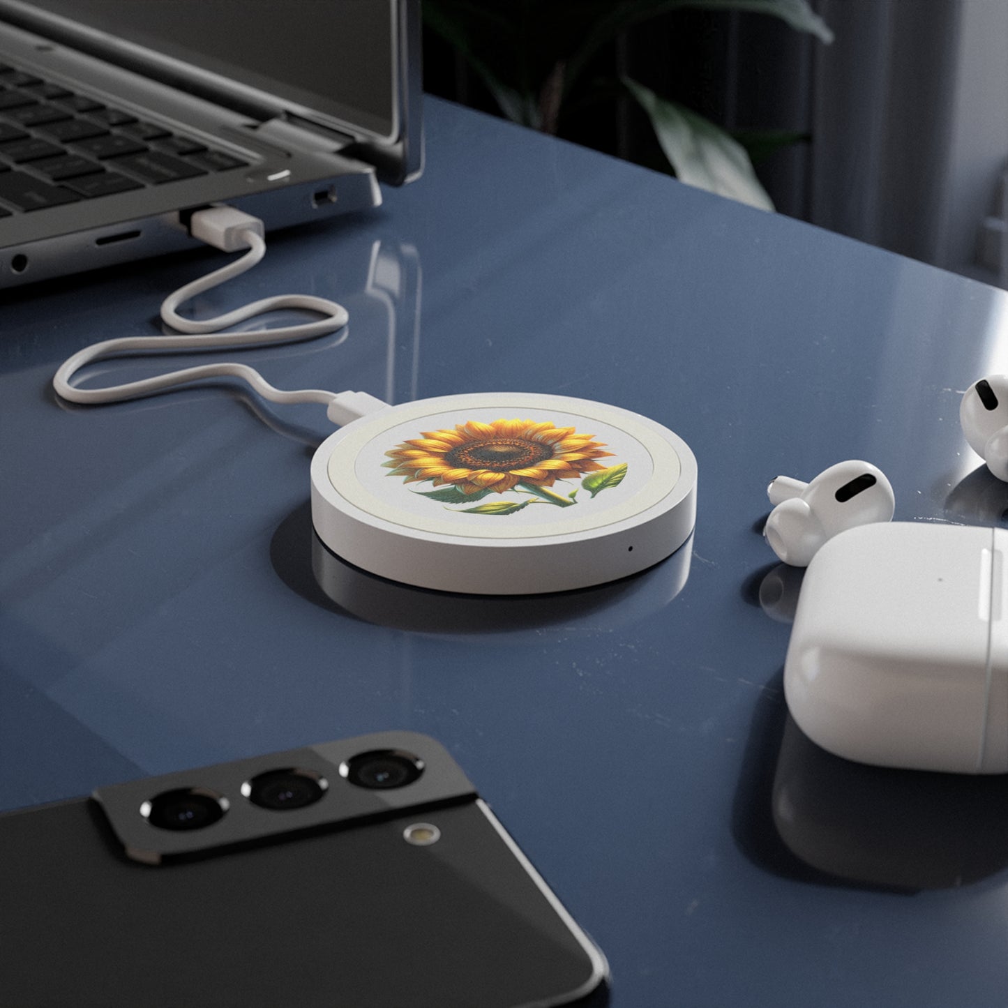 Wireless Charging Pad: Sunflower Design