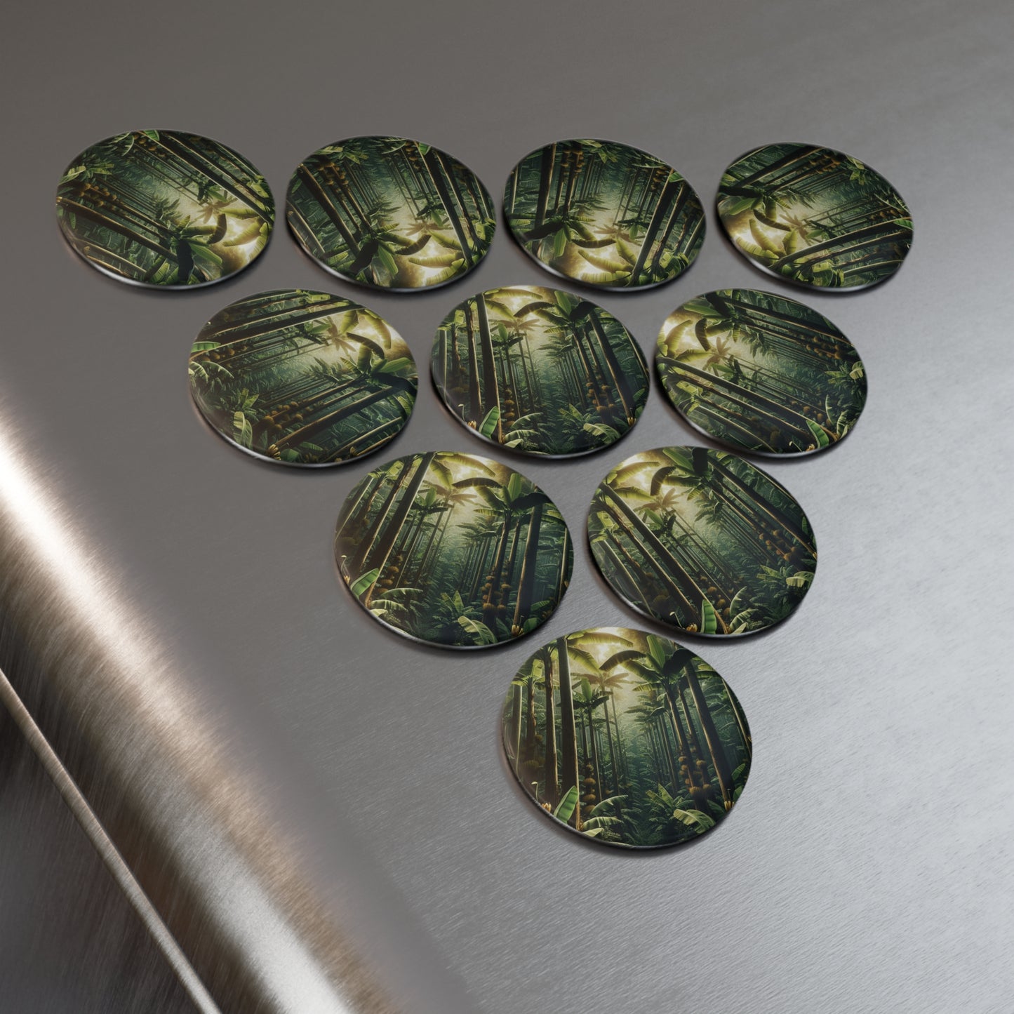 Tropical Jungle Button Magnet - Perfect for Nature Lovers and Home Decor