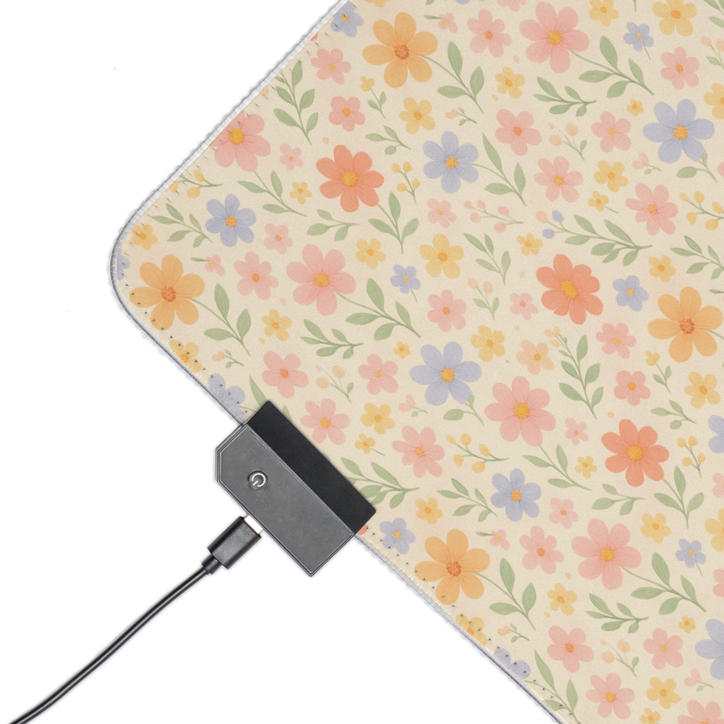 LED Gaming Mouse Pad - Dainty Floral Design