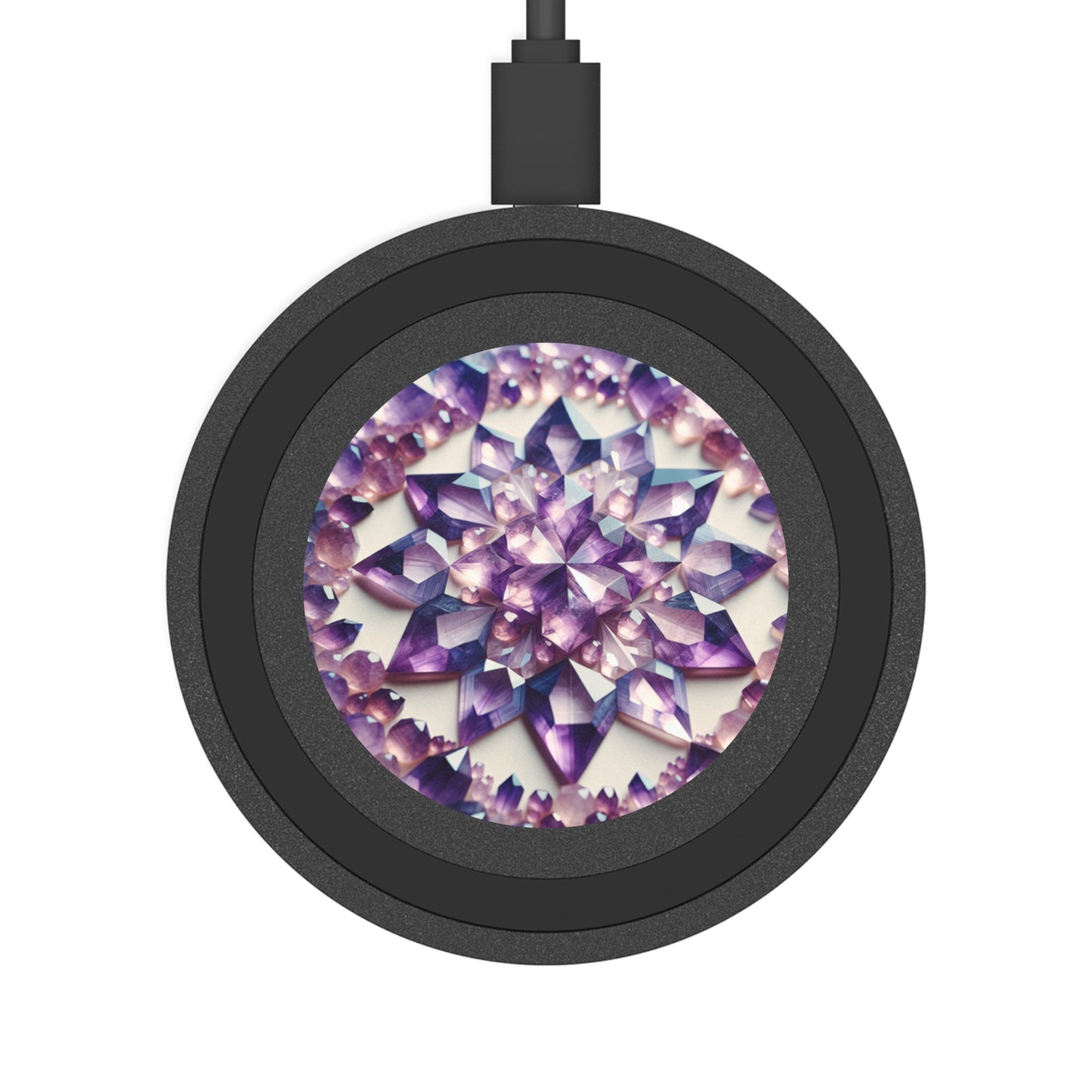 Wireless Charging Pad: Amethyst Crystal