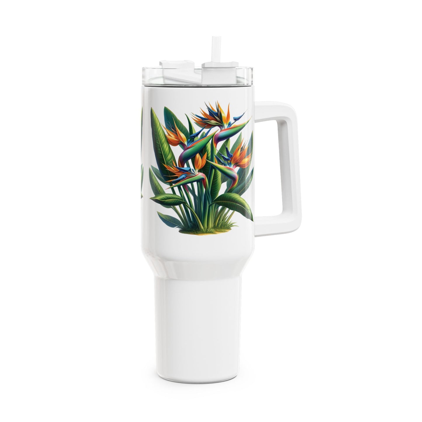 Bird of Paradise Plant Tumbler, 40oz - Tropical Paradise Floral Drinking Cup, Botanical Gift, Plant Lover Mug, Nature Inspired Water Bottle