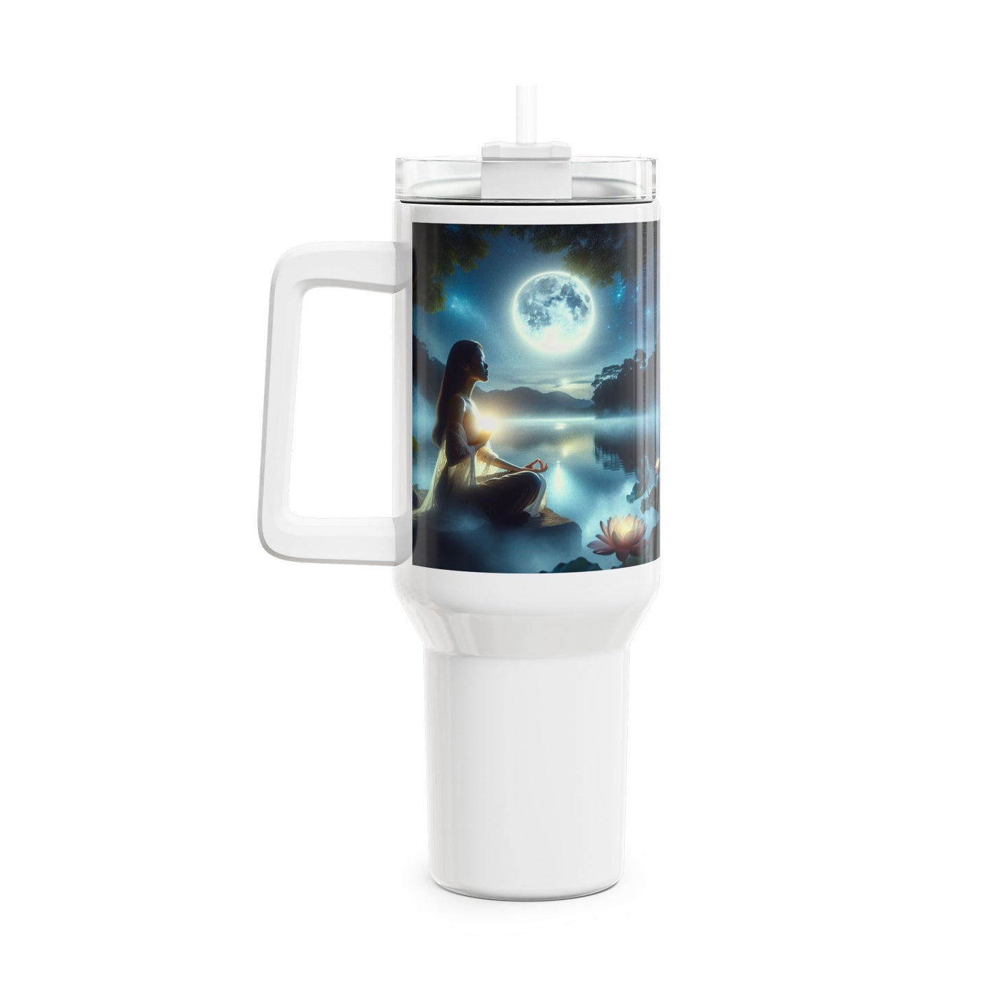 40oz Tumbler - Serene Moonlight Relaxation Drinkware