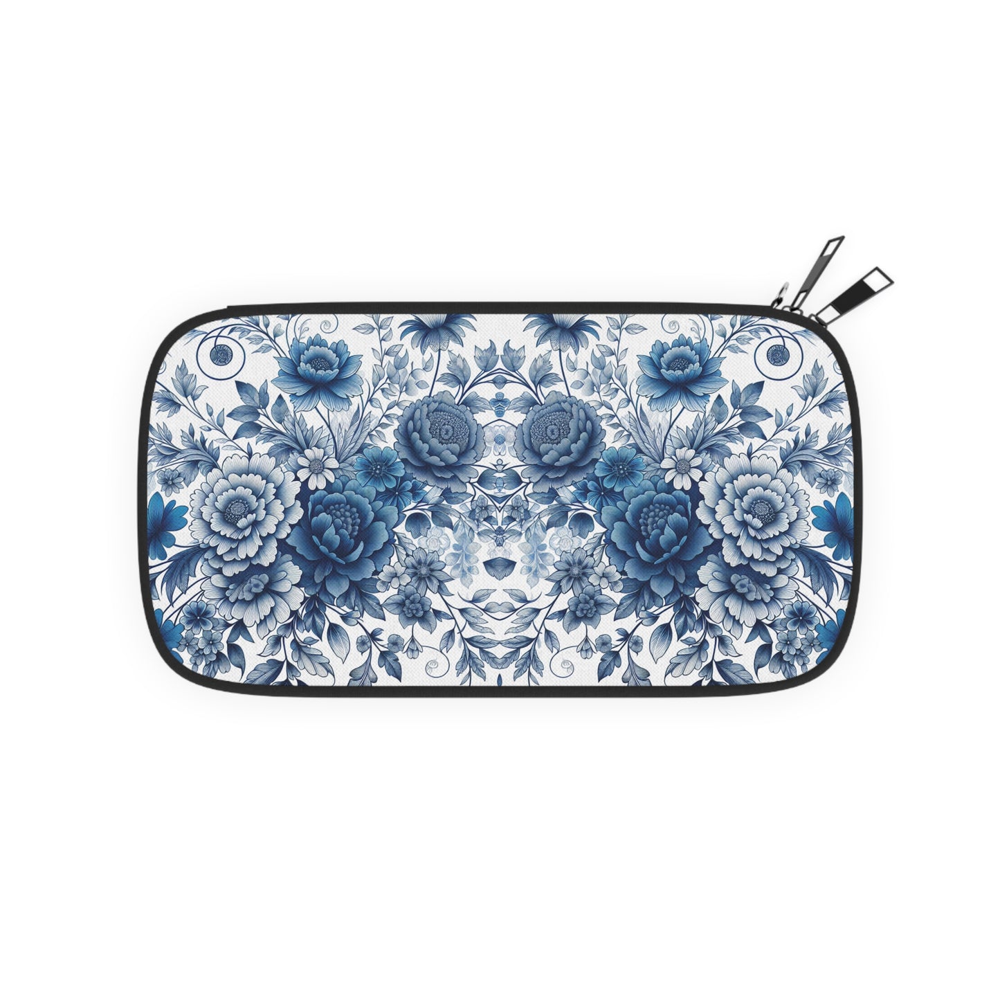 Passport Wallet - Blue Floral Design