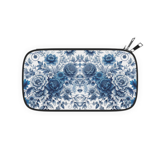 Passport Wallet - Blue Floral Design