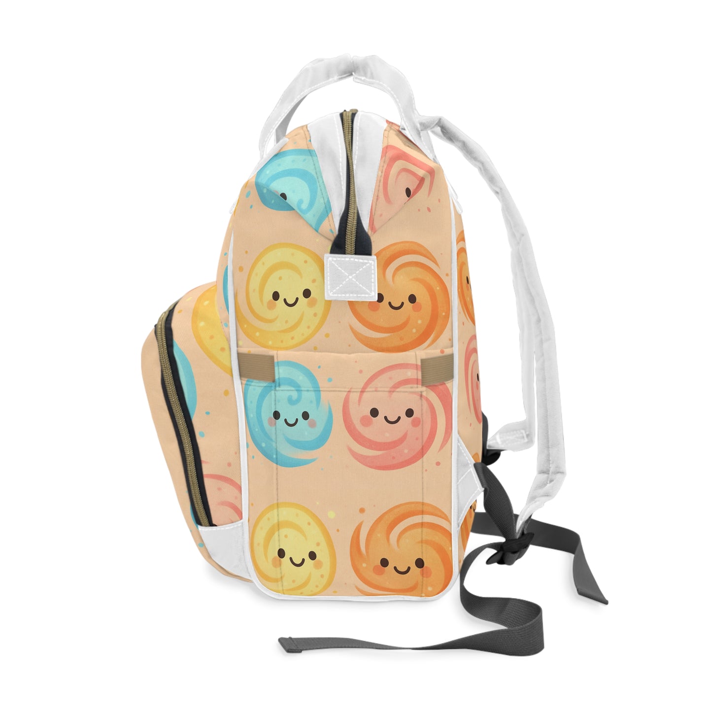 Swirl Diaper Backpack, Energy Spiral Design, Nursery Bag, Baby Travel Gear, Parent Must-Have, Baby Shower Gift, Diaper Bag Organizer