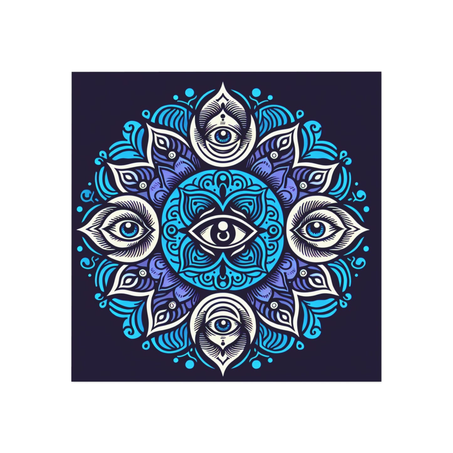 Square Magnet - Third Eye Chakra Square Design
