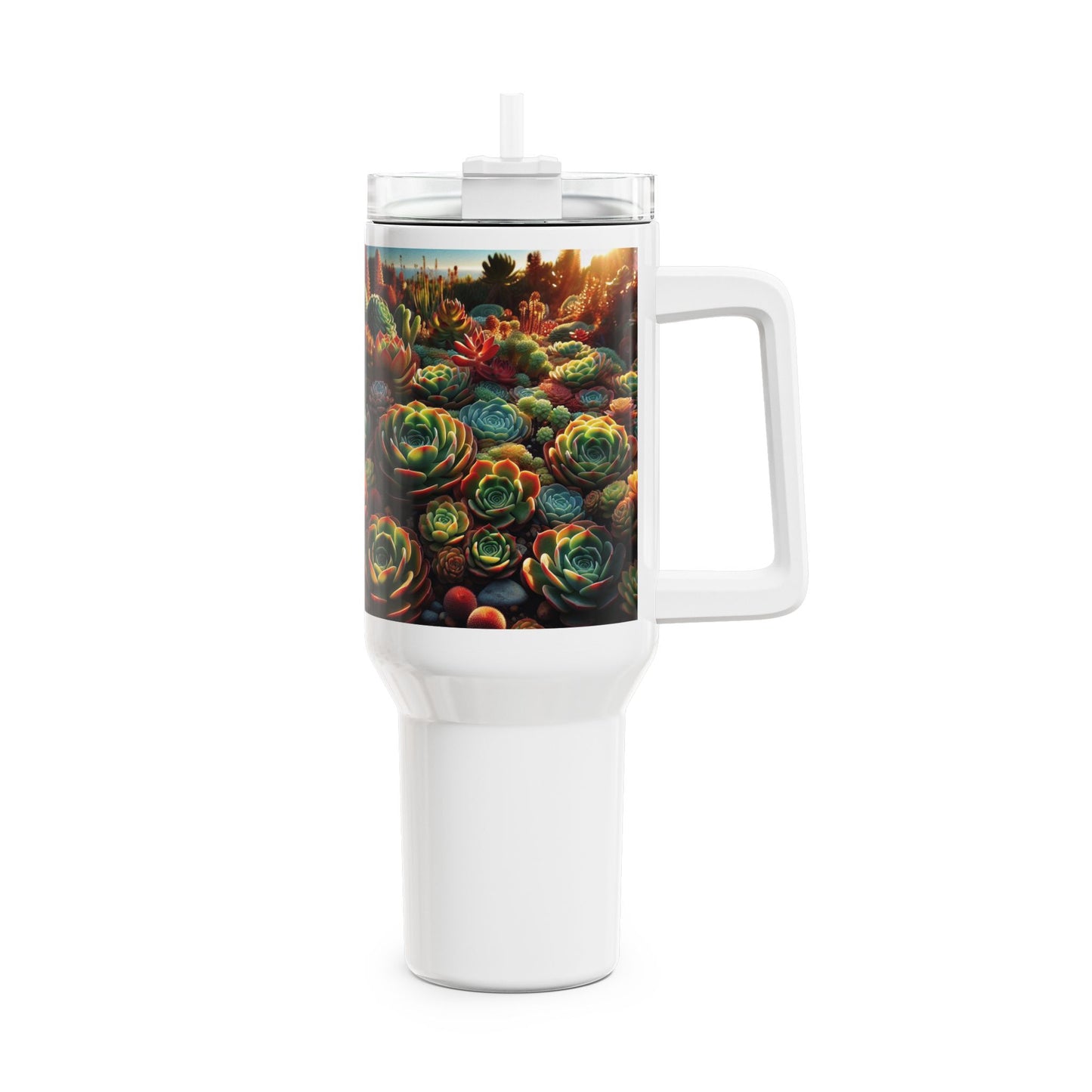 40oz Tumbler - Desert Succulents Design