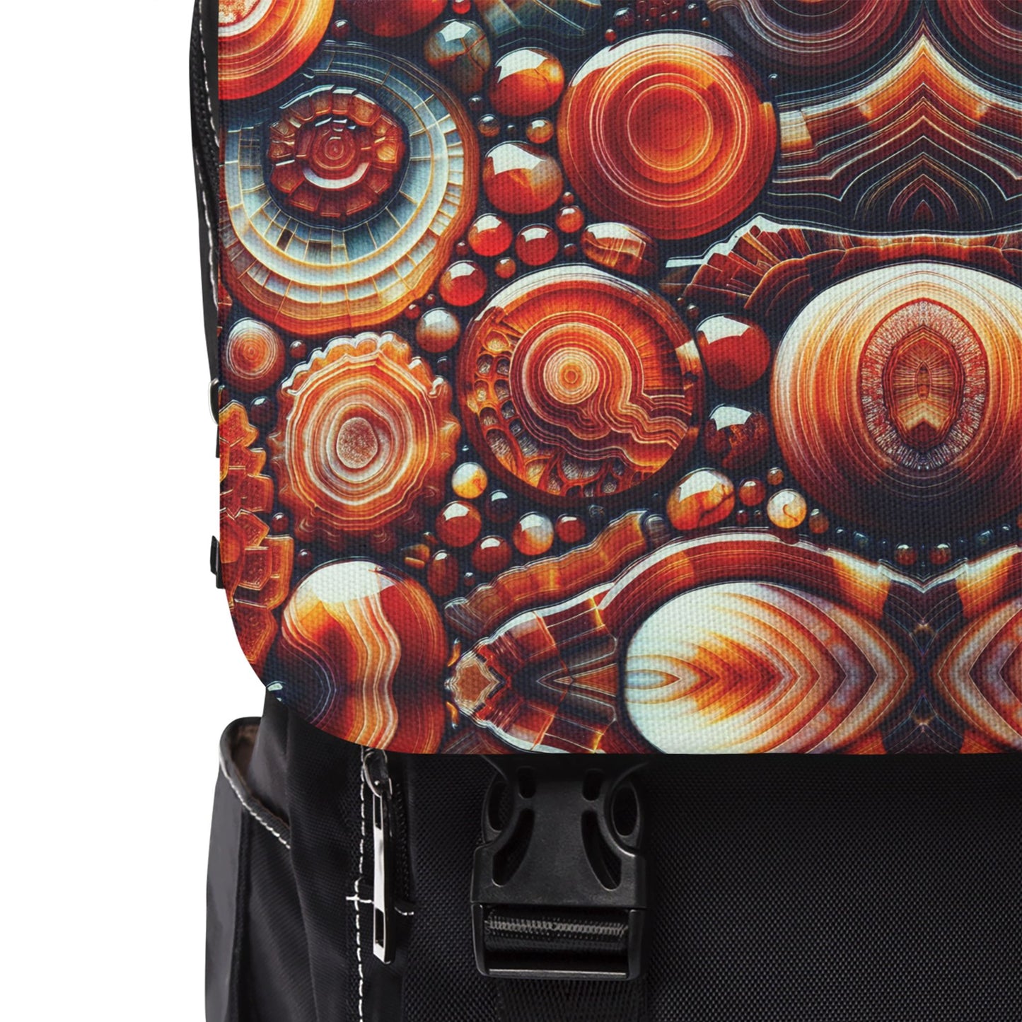 Carnelian Pattern Shoulder Backpack