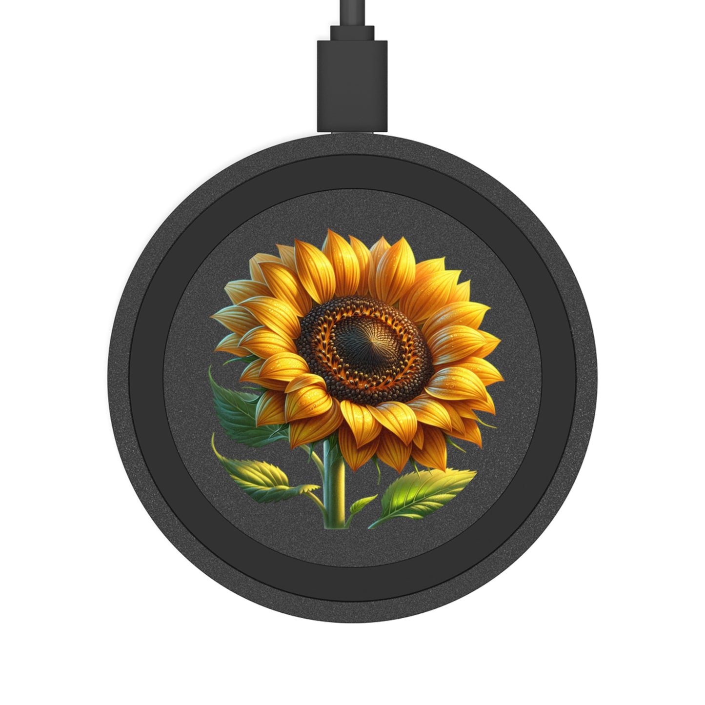 Wireless Charging Pad: Sunflower Design