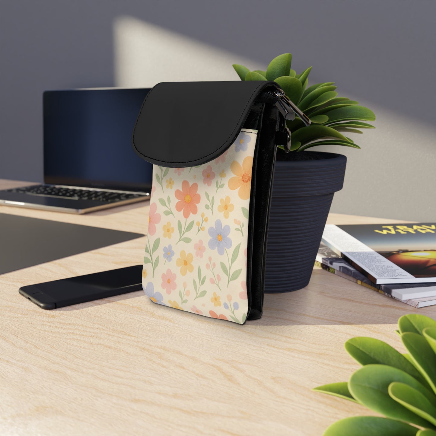 Phone Wallet: Cute Floral Design