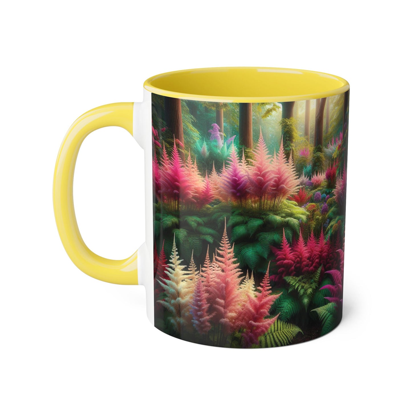 Astilbe Blooms Accent Mug, Floral Tea Cup, Coffee Mug, Gift for Gardeners, Botanical Kitchen Decor, Nature Lover Ceramic Mug, Plant Lady