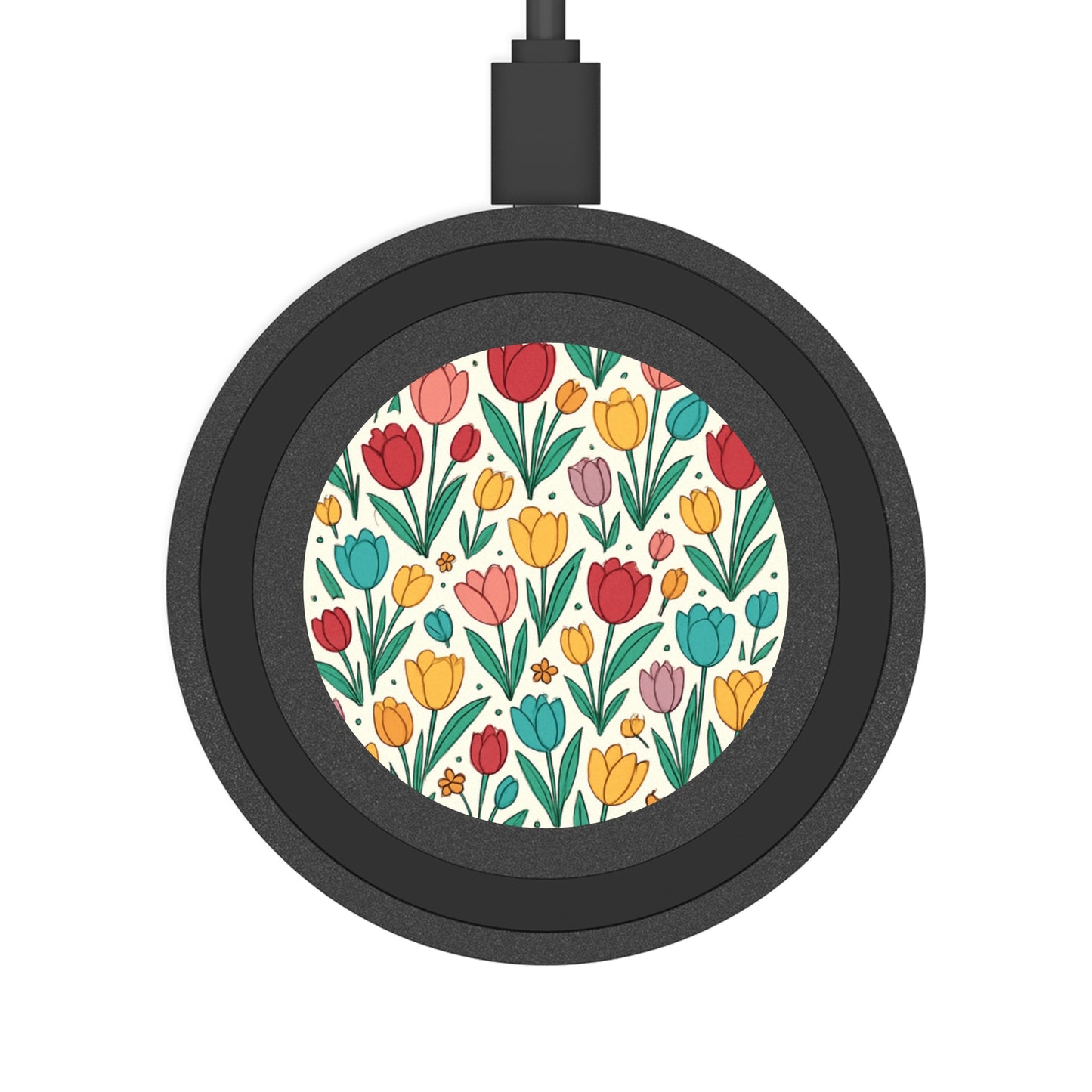 Wireless Charging Pad: Tulip Pattern