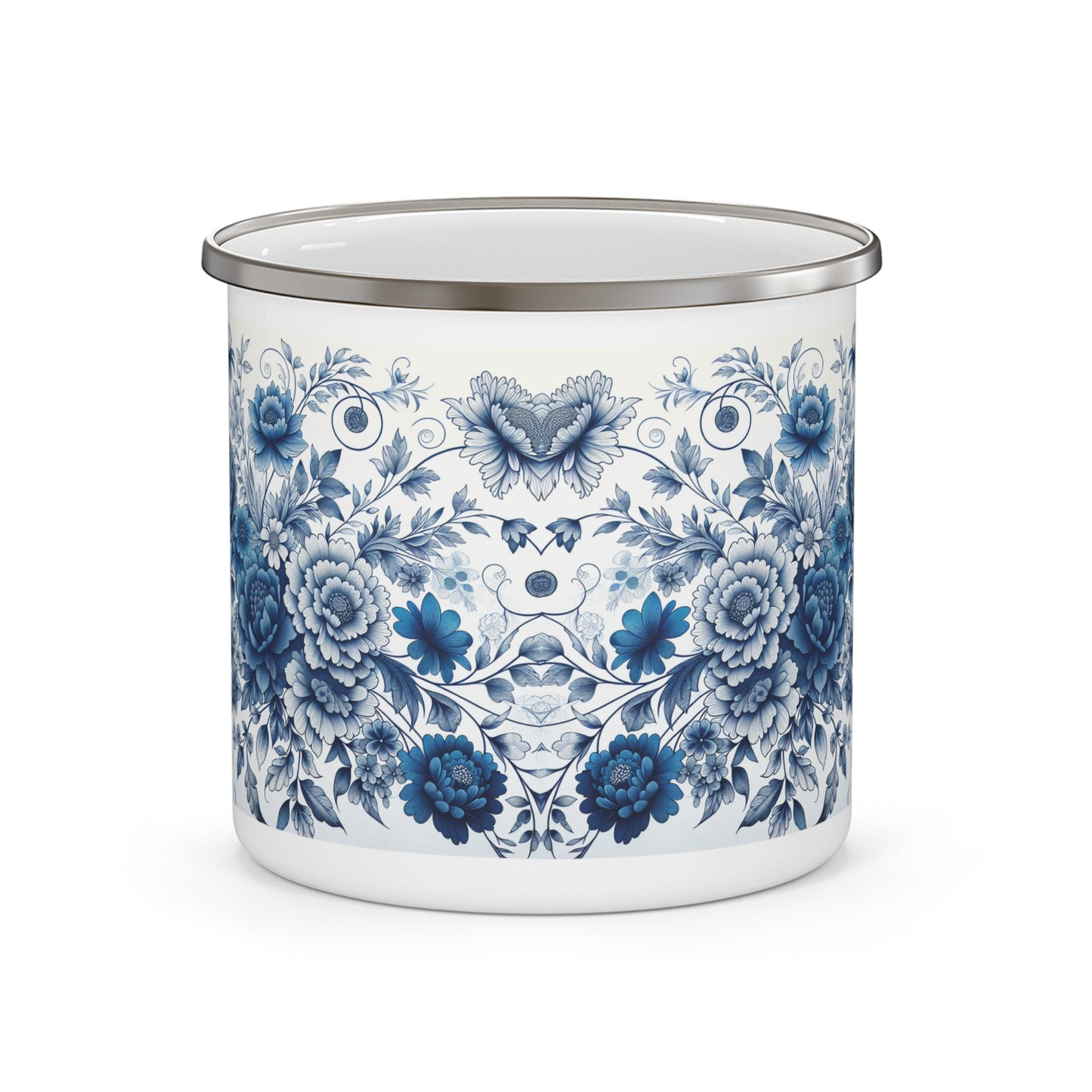 Camping  Mug - Blue Floral Design