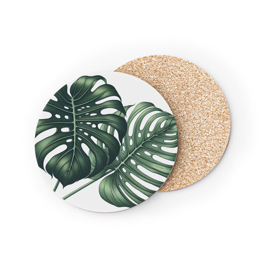 Monstera Leaf Drink Coasters, Tropical Home Decor, Botanical Coasters, Housewarming Gift, Set of 4 Coasters