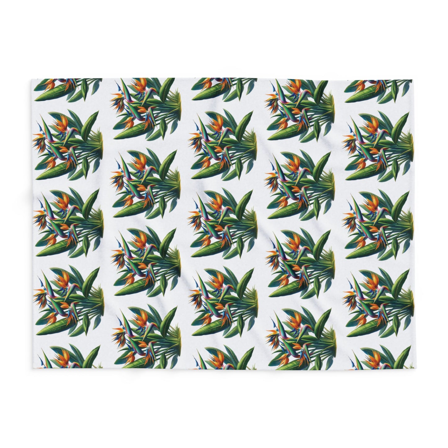Fleece Blanket - Bird of Paradise Plant Decor, Cozy Throw, Botanical Home Decor, Tropical Blanket, Floral Bedding