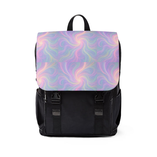 Backpack with Mystical Energy Waves Design