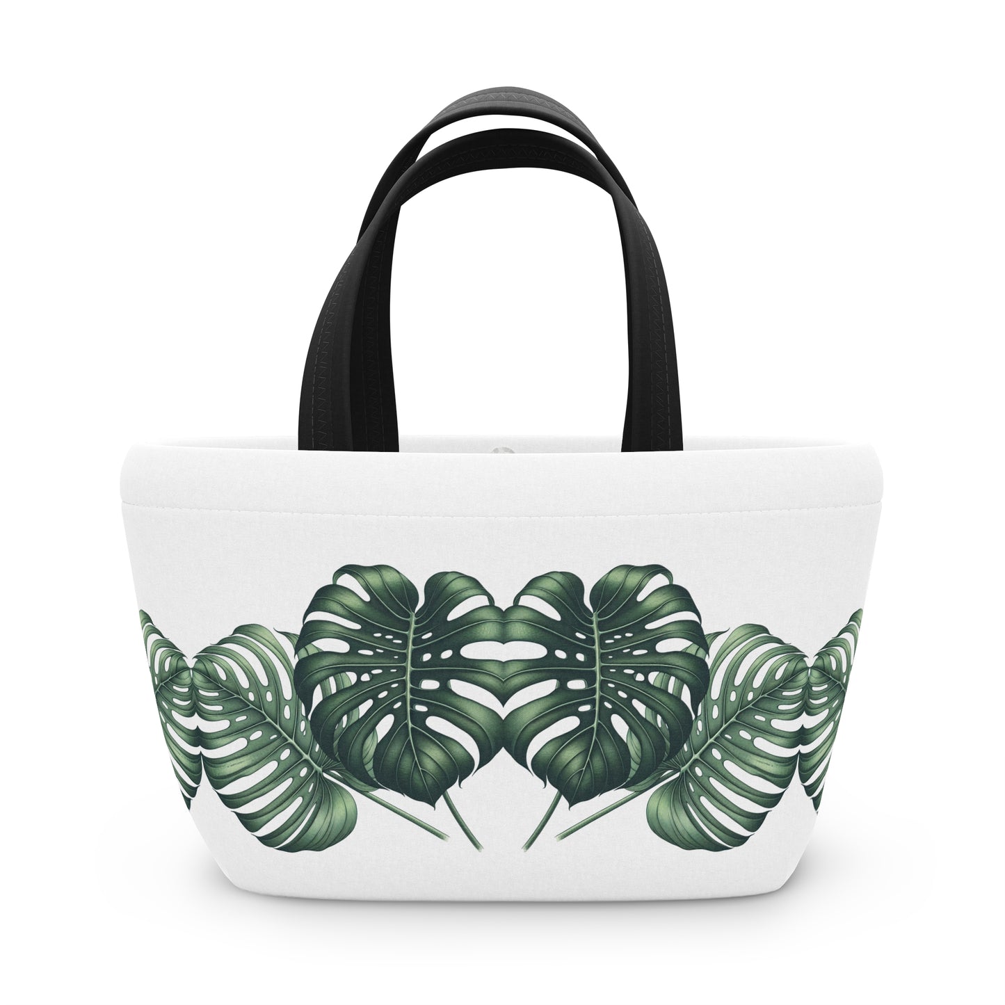 Monstera Leaves Lunch Bag - Tropical Insulated Tote, Reusable Cooler, Botanical Carryall, Plant Lover Gift
