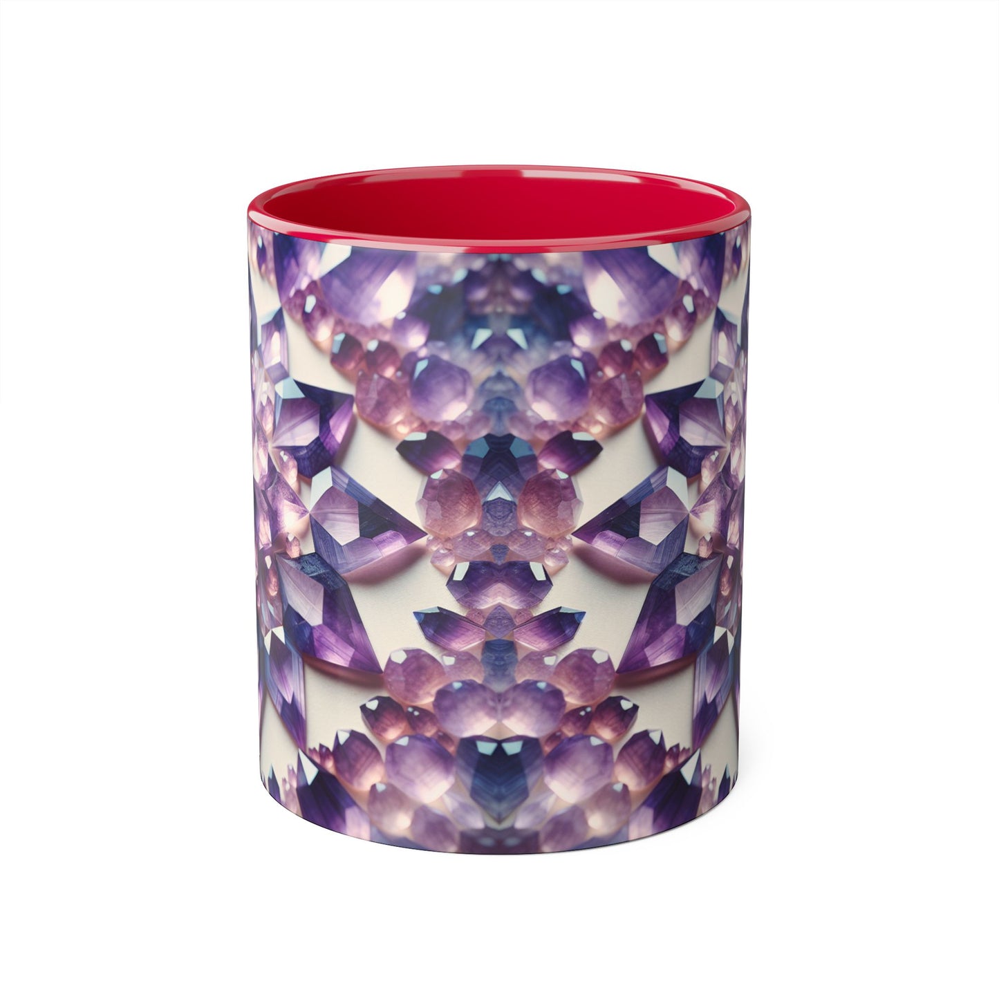 Elegant Purple Crystal Accent Mug, Unique Gift for Gem Lovers, Decorative Coffee Cup, Birthday Present, Home Office Decor