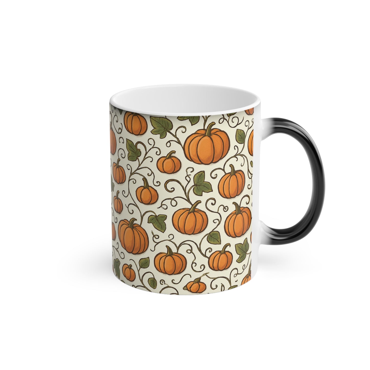Magic Mug, Autumn Pumpkins Design, Color Changing Mug, Fall Kitchen Decor, Thanksgiving Gift, Halloween Cup