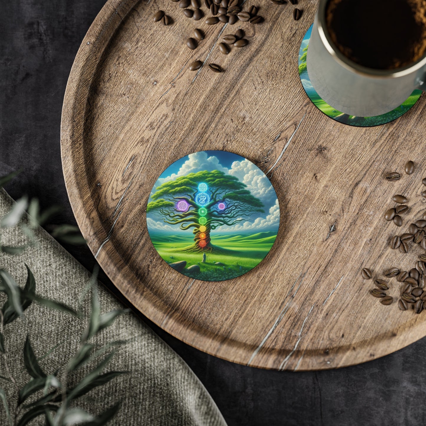 Coasters - Chakra Tree Design