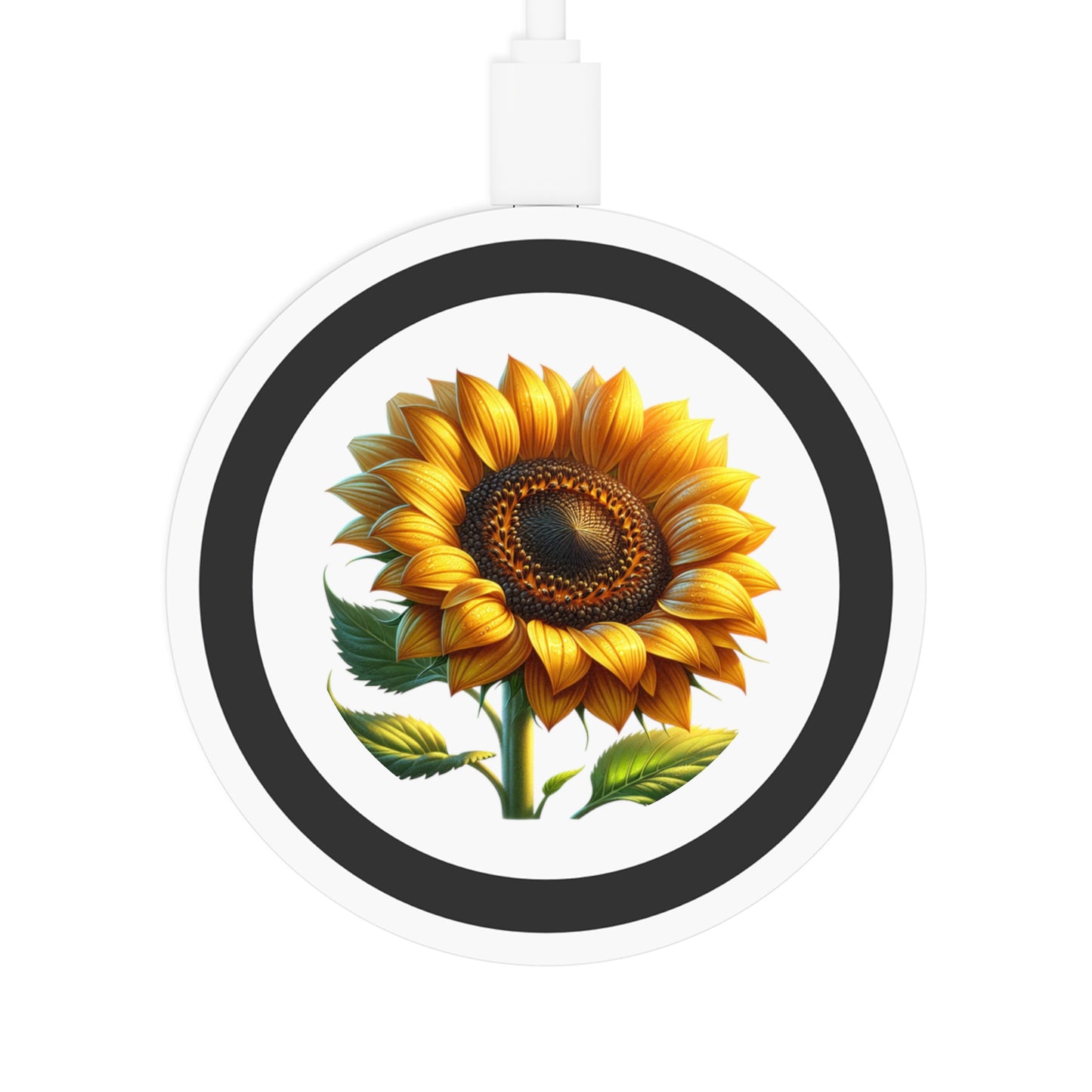 Wireless Charging Pad: Sunflower Design