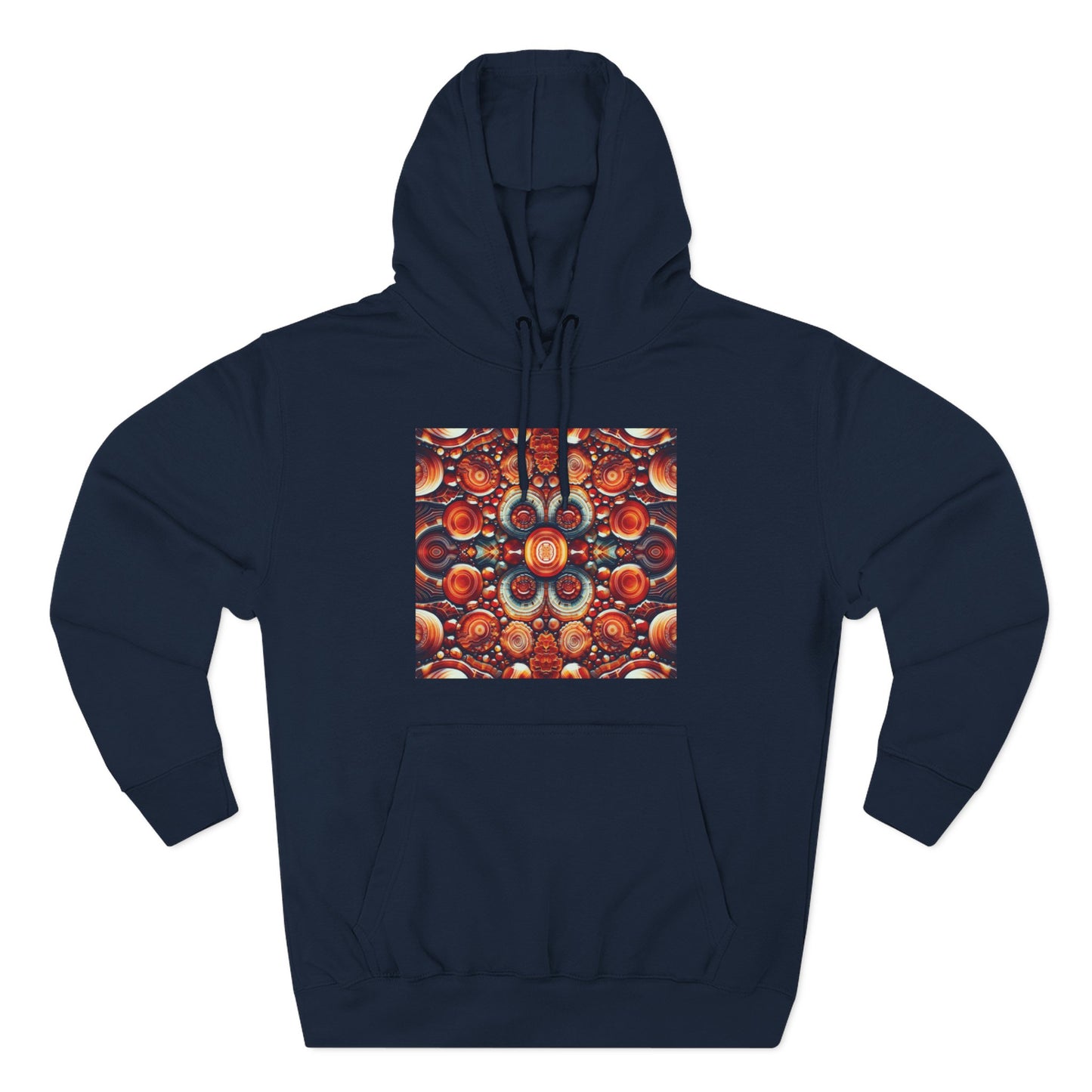 Fleece Hoodie - Carnelian Pattern
