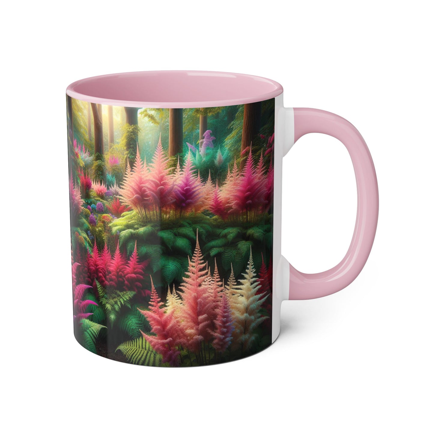 Astilbe Blooms Accent Mug, Floral Tea Cup, Coffee Mug, Gift for Gardeners, Botanical Kitchen Decor, Nature Lover Ceramic Mug, Plant Lady