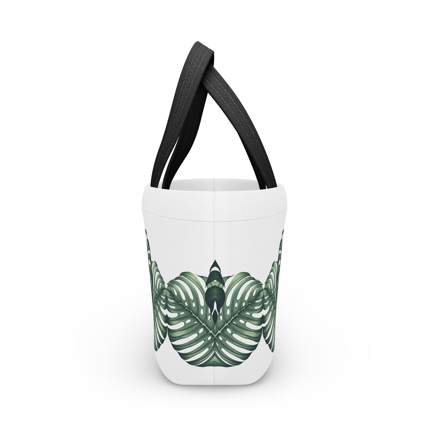 Monstera Leaves Lunch Bag - Tropical Insulated Tote, Reusable Cooler, Botanical Carryall, Plant Lover Gift