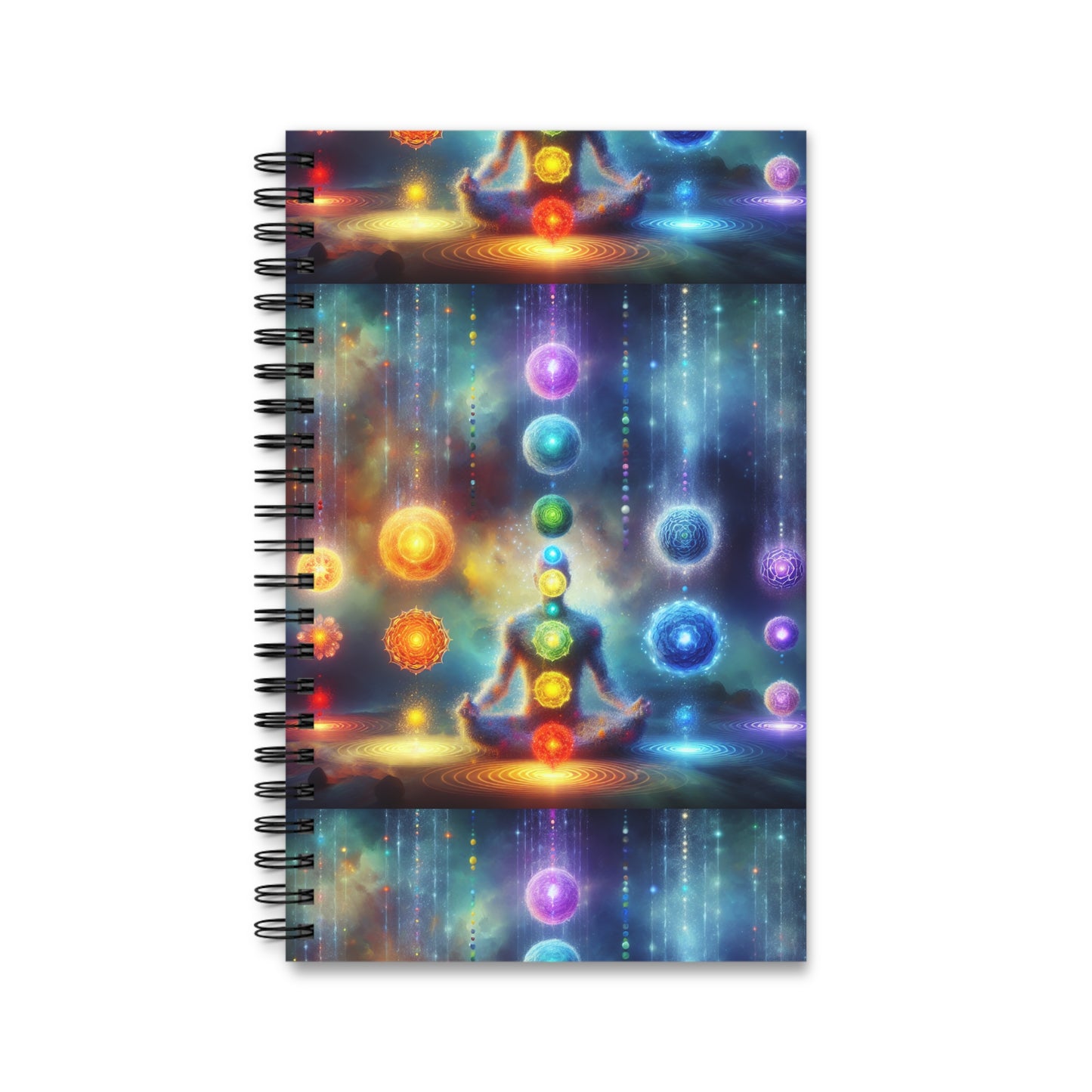 Chakra Spiral Journal, Meditation Notebook, Spiritual Organizer, Healing Writing Journal, Colorful Note Book, Gift for Mindfulness