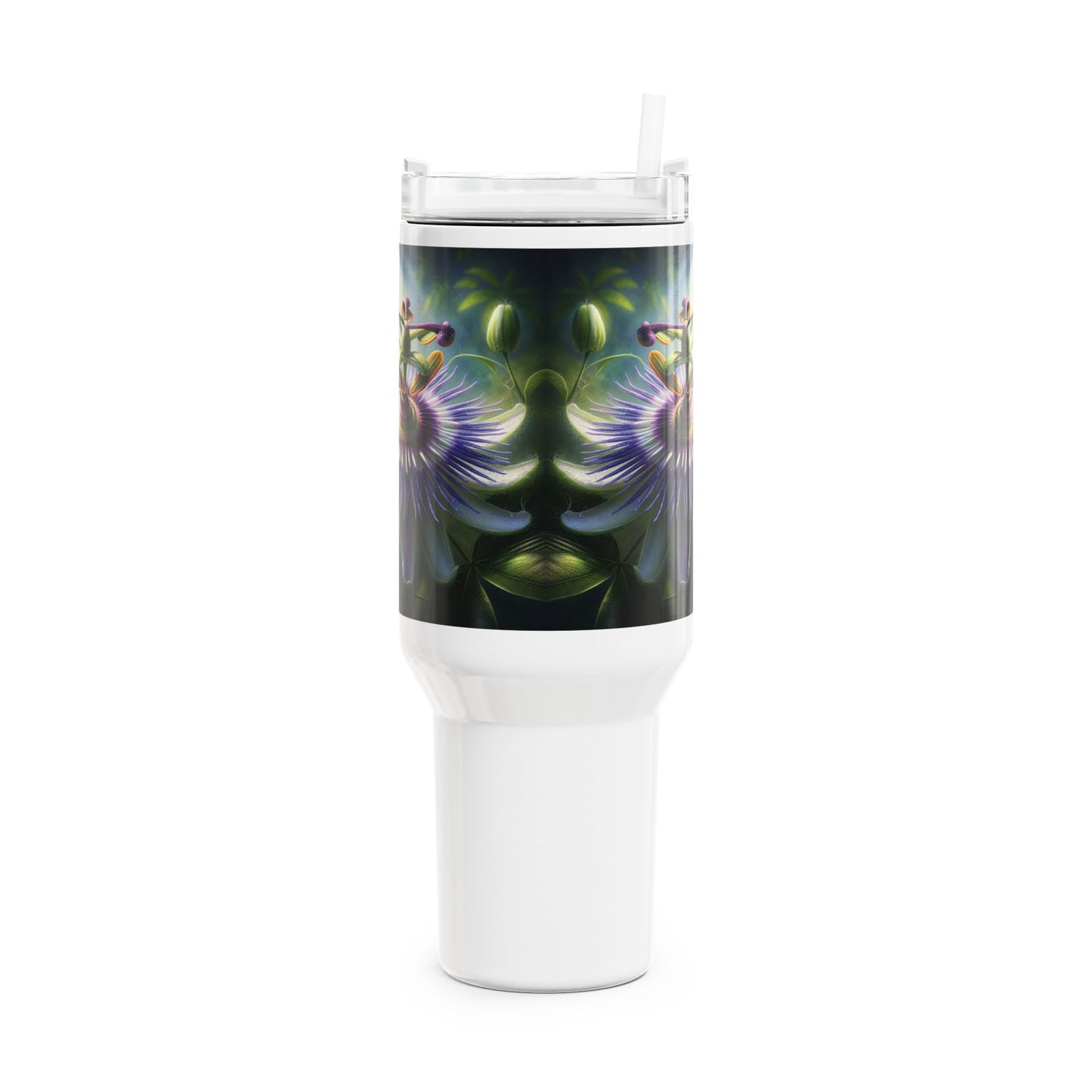 40oz Tumbler - Passionflower Bloom Design