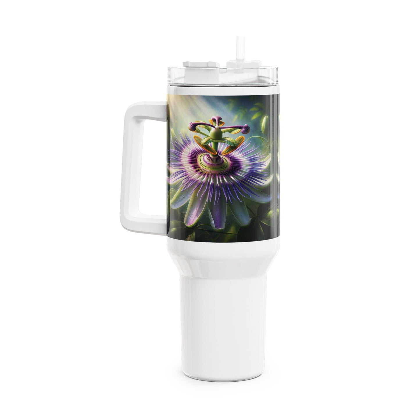 40oz Tumbler - Passionflower Bloom Design
