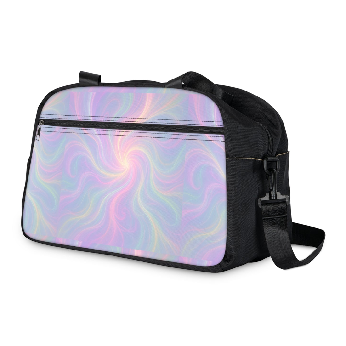 Vibrant Fitness Handbag - Gym Bag, Workout Tote, Travel Purse, Pastel Swirl Design, Yoga Accessories