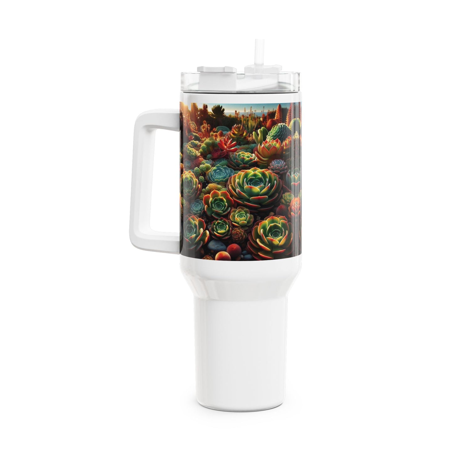 40oz Tumbler - Desert Succulents Design