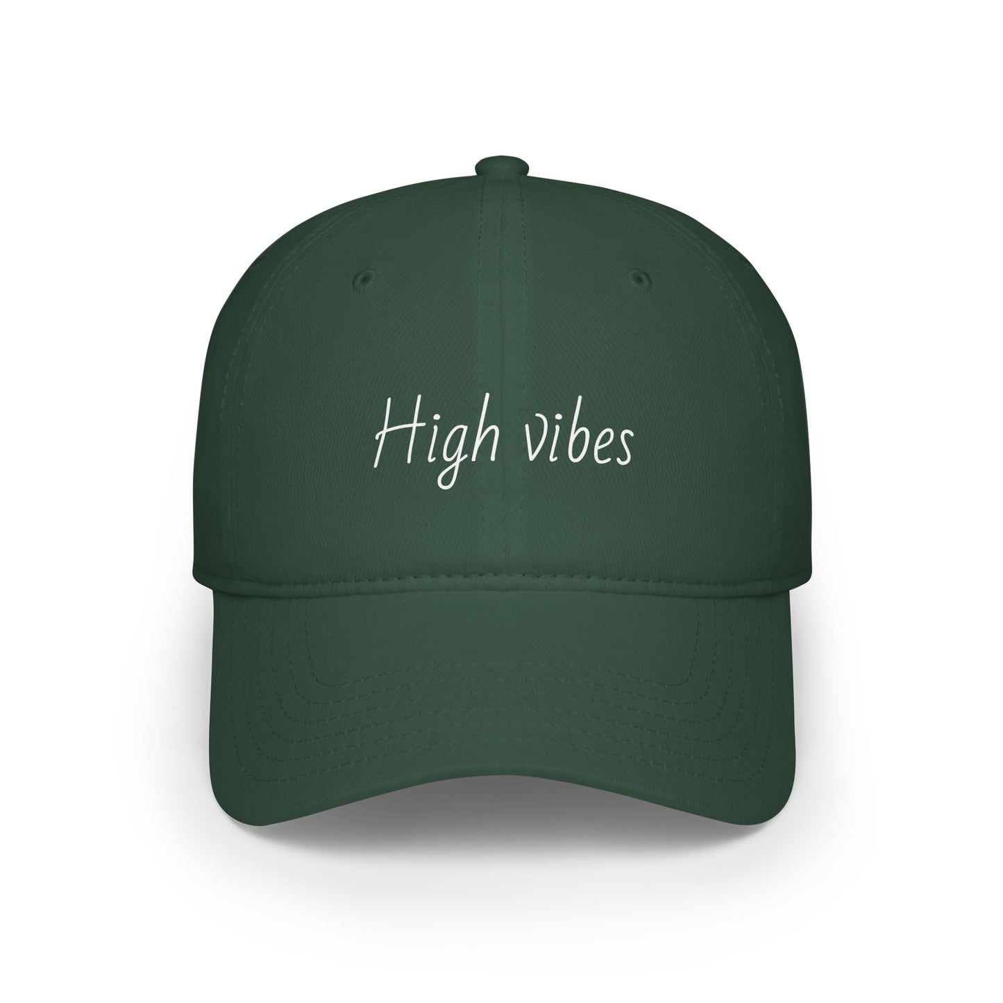 High Vibes Baseball Cap - Trendy Low Profile Hat for Summer Fun, Outdoor Activities, Gift for Friends, Adjustable Cap