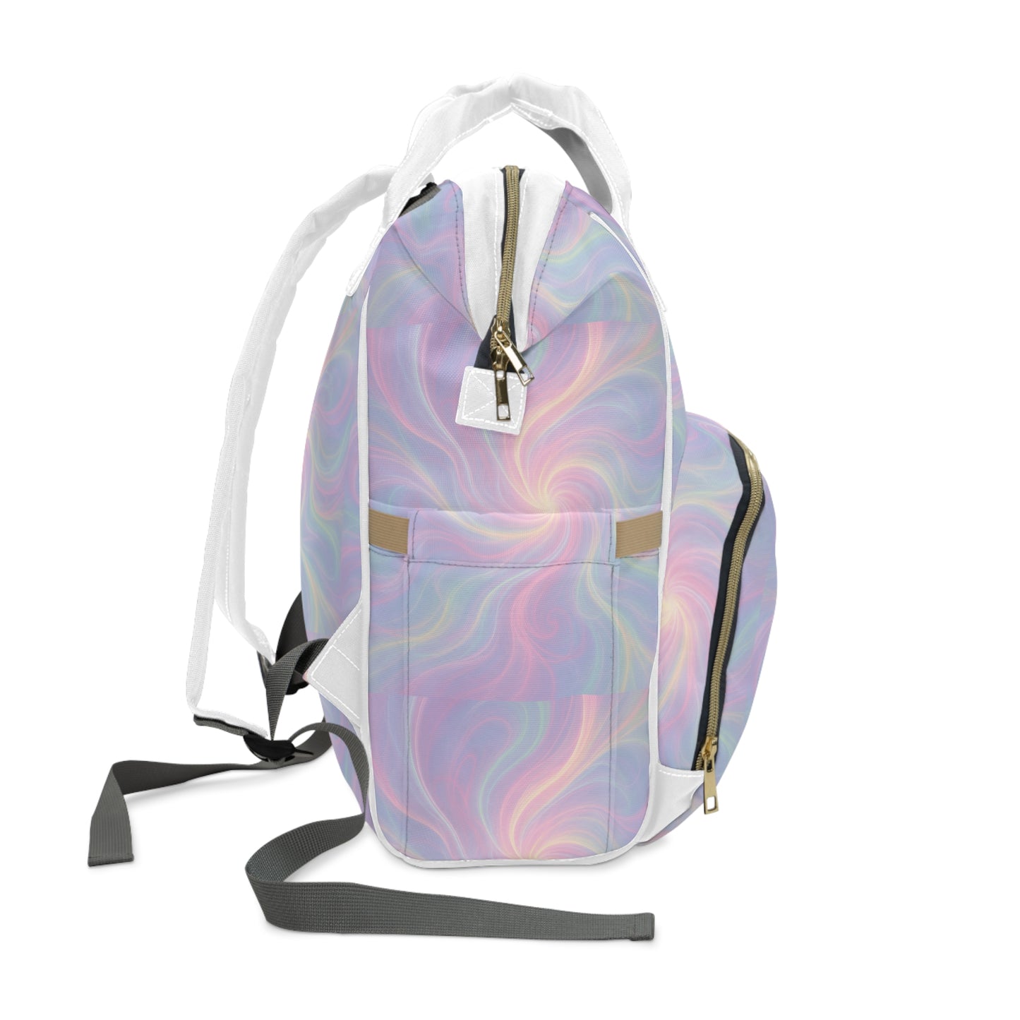 Diaper Backpack, Mystical Energy Waves Design, Diaper Bag, Baby Shower Gift, Travel Organizer, Mom Essential, Backpack with Unique Print