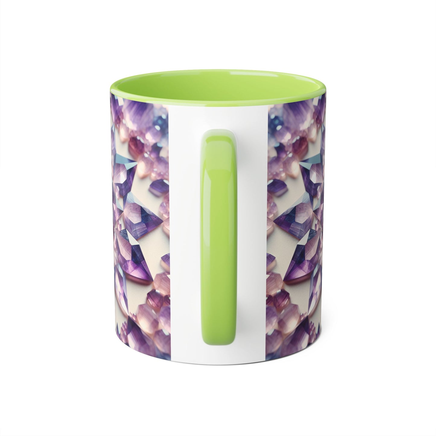 Elegant Purple Crystal Accent Mug, Unique Gift for Gem Lovers, Decorative Coffee Cup, Birthday Present, Home Office Decor