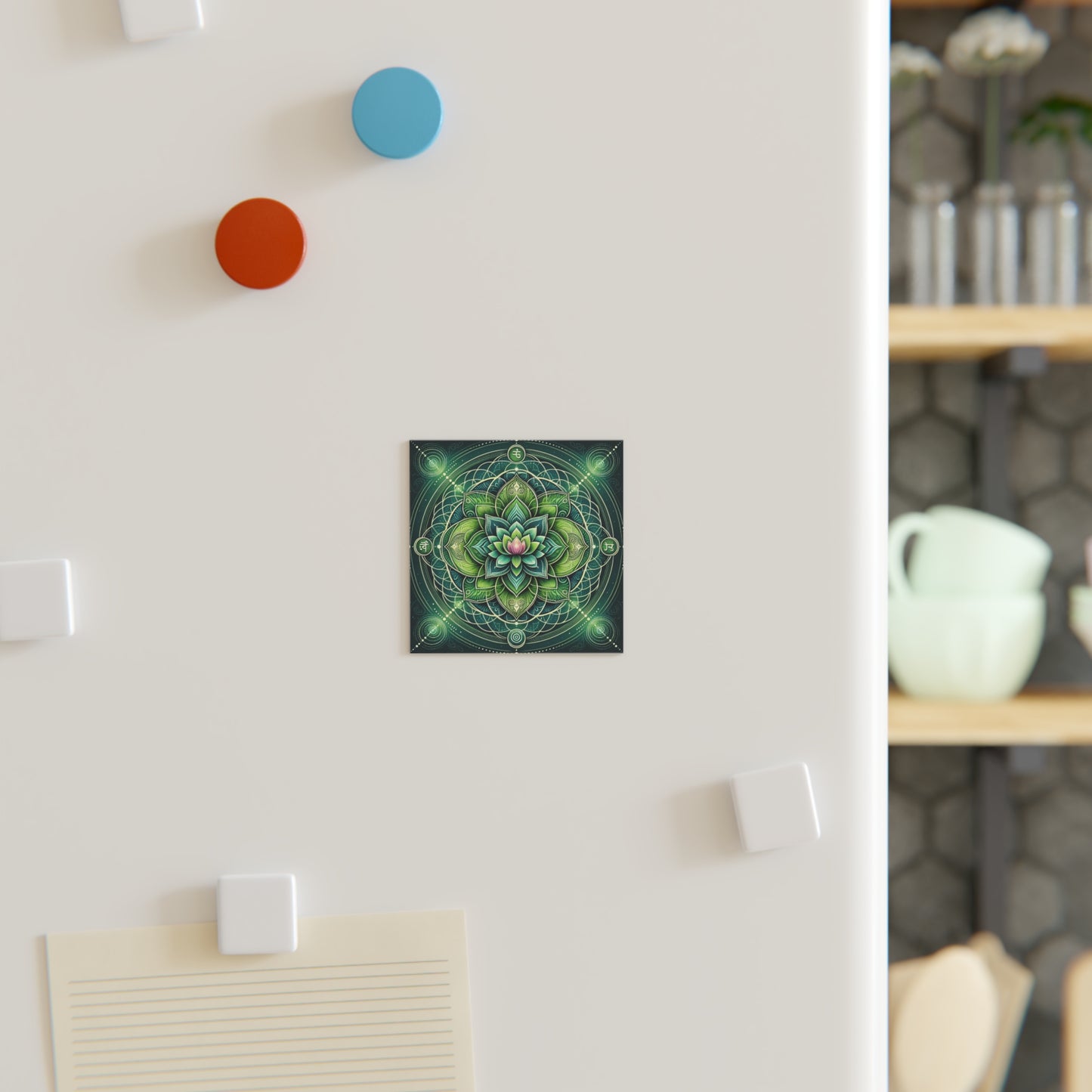 Square Magnet - Heart Chakra Design