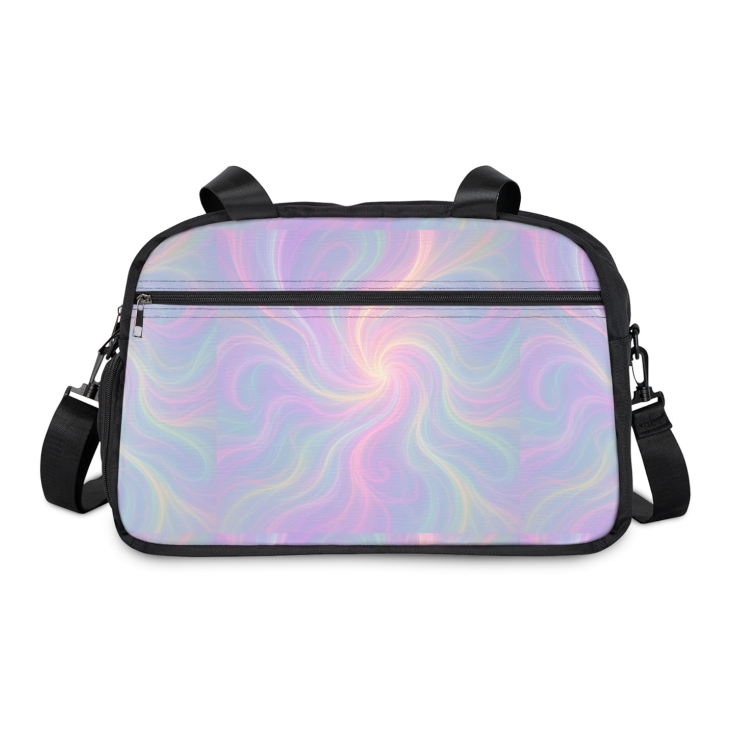 Vibrant Fitness Handbag - Gym Bag, Workout Tote, Travel Purse, Pastel Swirl Design, Yoga Accessories