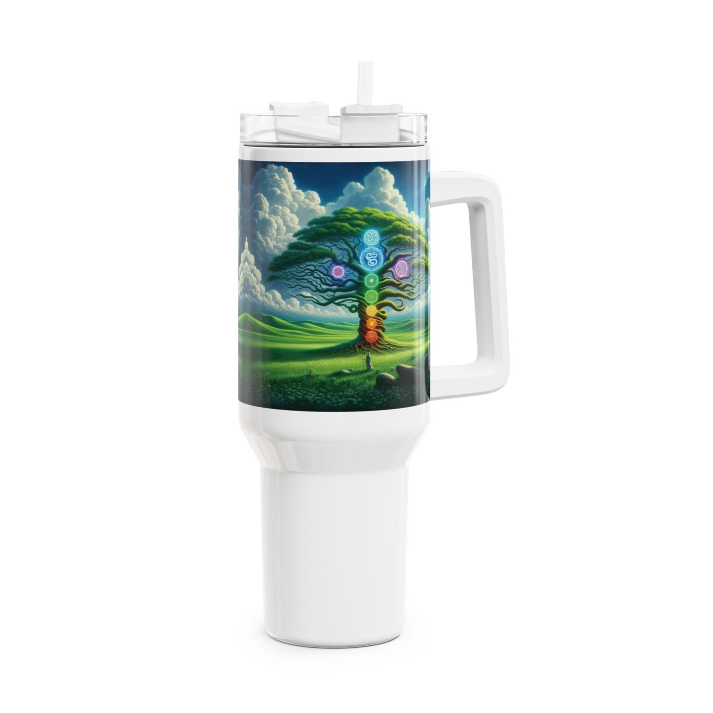 40oz Tumbler - Chakra Tree Design