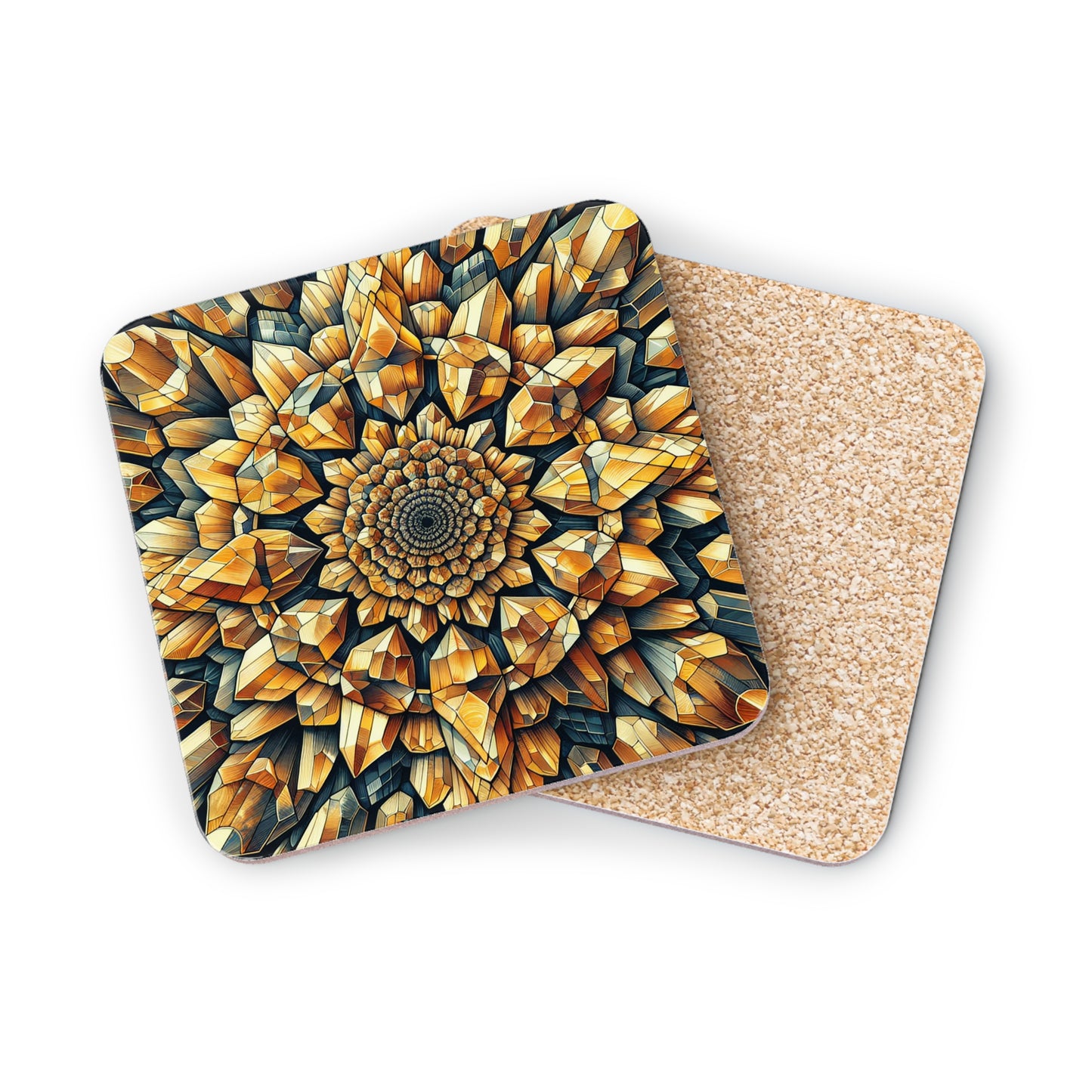 Citrine Coasters, Yellow Stone Drink Mats, Crystal Healing Home Decor, Set of 4, Boho Chic Table Accessories