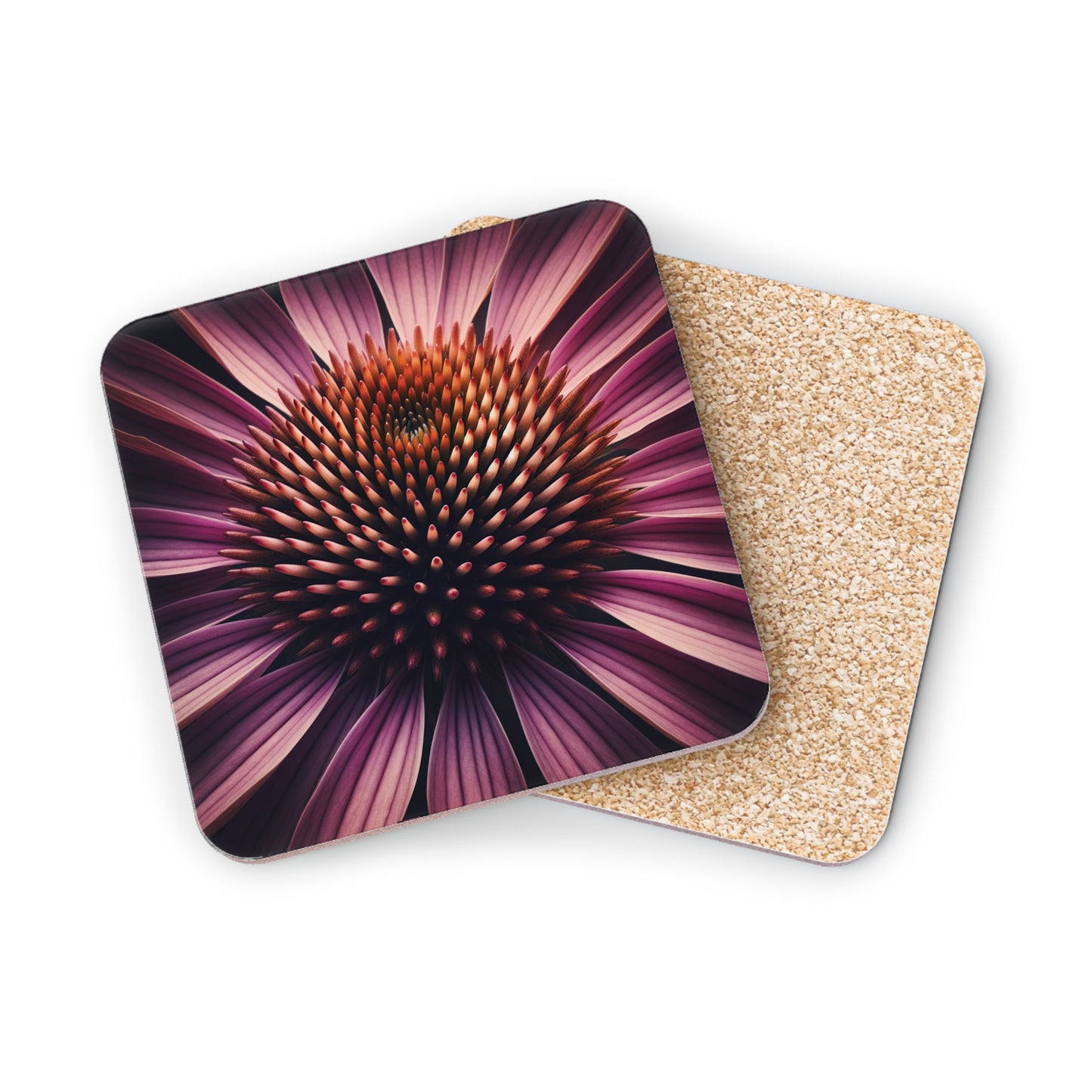 Coneflower Coasters, Coneflower Bloom Drink Coaster Set, Botanical Home Decor, Table Protection, Housewarming Gift, Kitchen Accessories