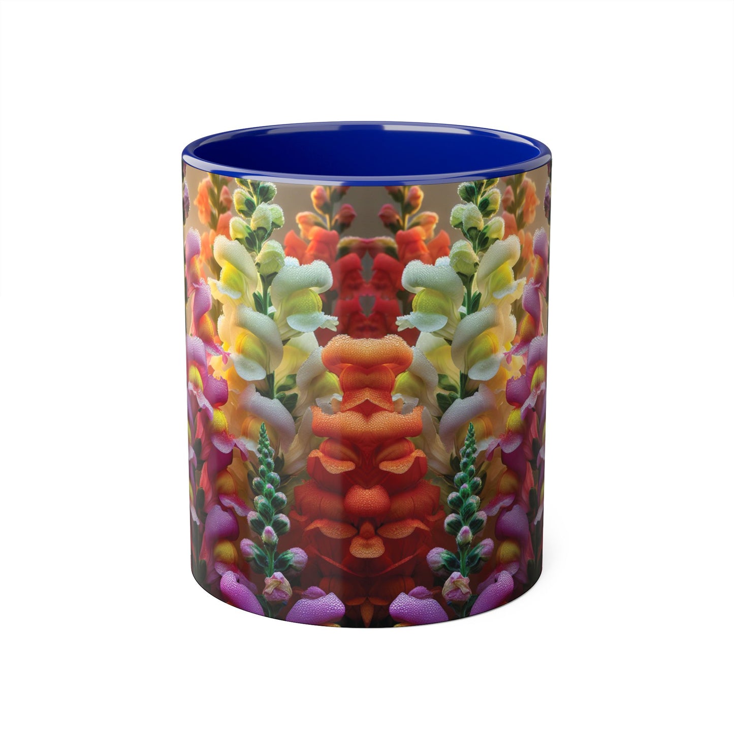 Snapdragon Floral Accent Mug – 11oz Ceramic Coffee Cup for Garden Lovers