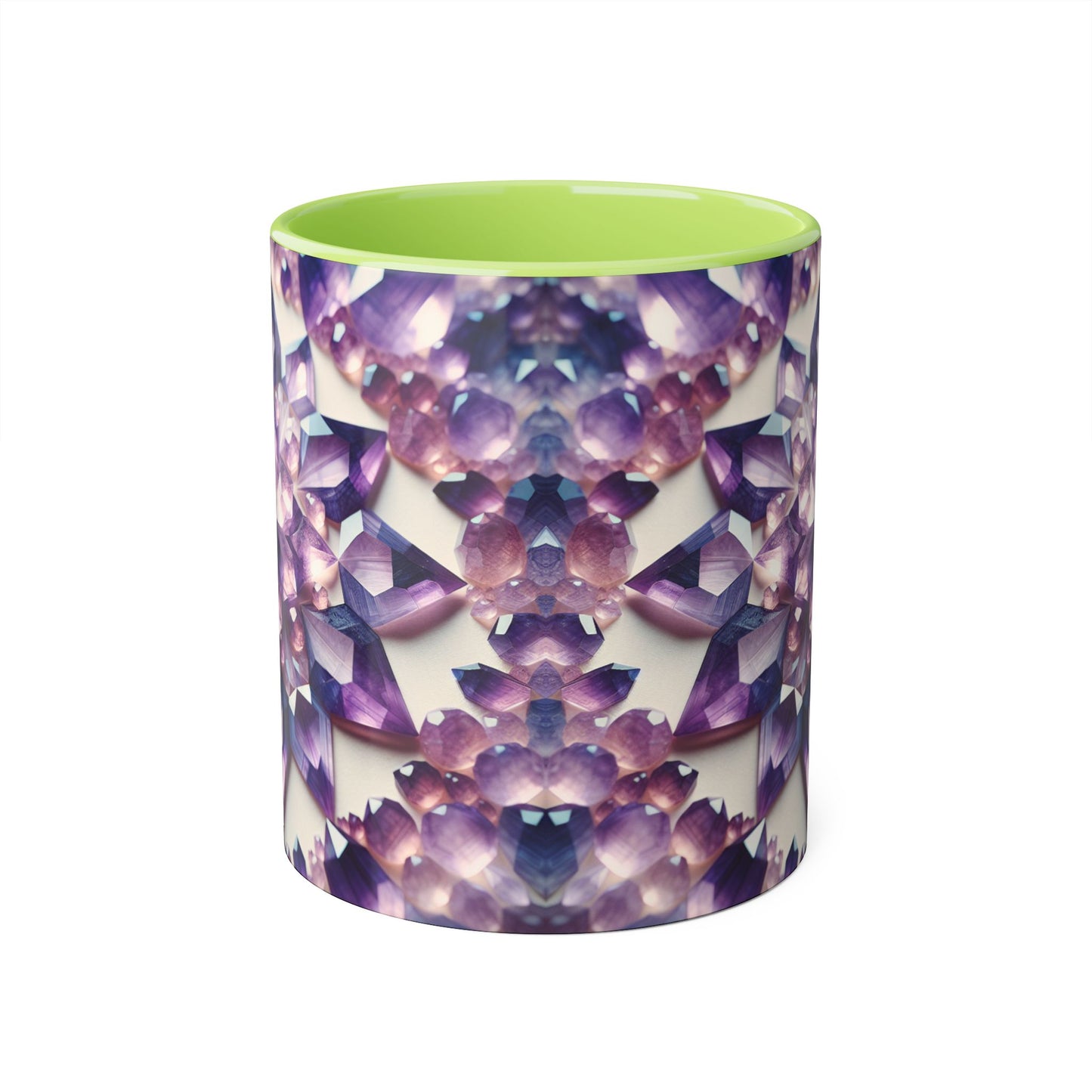 Elegant Purple Crystal Accent Mug, Unique Gift for Gem Lovers, Decorative Coffee Cup, Birthday Present, Home Office Decor