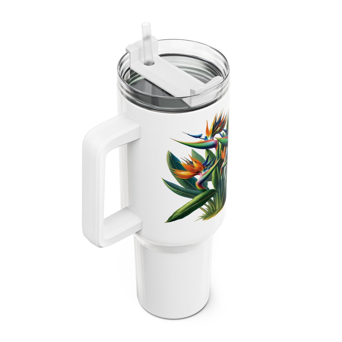 Bird of Paradise Plant Tumbler, 40oz - Tropical Paradise Floral Drinking Cup, Botanical Gift, Plant Lover Mug, Nature Inspired Water Bottle